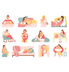 Breastfeeding Icon Set