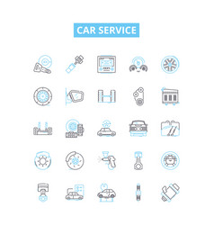 Car Service Line Icons Set Service