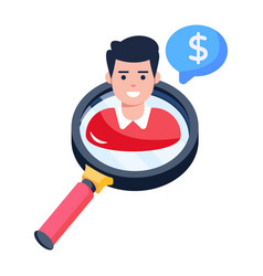 Grab Flat Icon Of Find Investor