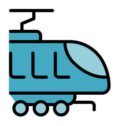 Speed Train Icon Flat