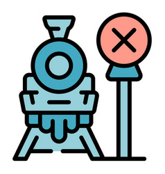 Train Station Icon Flat