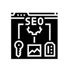 On Page Seo Glyph Icon