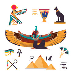 Egypt Symbols And Attributes With Isis Goddess