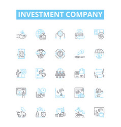 Investment Company Line Icons Set