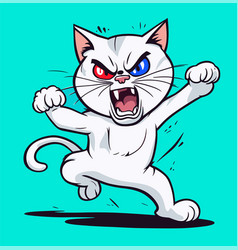 A Cat Angry Cartoon