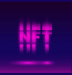 Nft Logo Abbreviation With Halftone Effect Dots