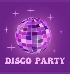 Retro Purple And Pink Disco Ball