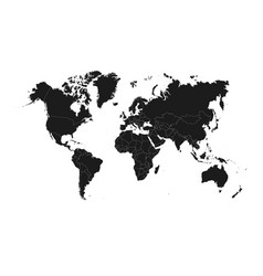 World Map Isolated On White Background