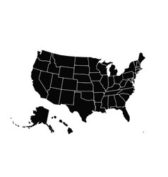 Blank Similar Usa Map Isolated On White