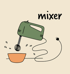 Cute Of Green Mixer And Orange Bowl