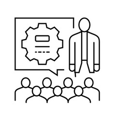 Workshop Facilitation College Teacher Line Icon