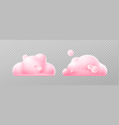 3d Render Pink Clouds Fluffy Spindrift Eddies