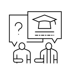 Academic Advising College Teacher Line Icon