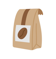 Coffee Paper Bag Icon Bean