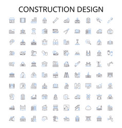 Construction Design Outline Icons Collection