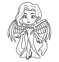 Eos God Of The Sun Chibi Mascot Line Art