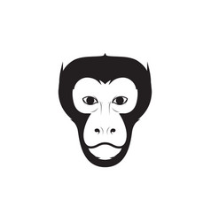 Face Southern Pig-tailed Macaque Logo Design