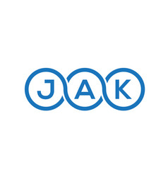 Jak Letter Logo Design On White Background