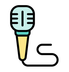 Music Microphone Icon Flat