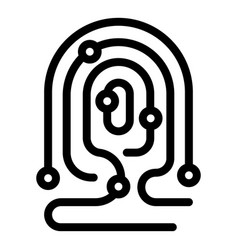 Scan Digital Finger Print Icon Outline