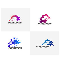 Set Modern Porcupine Logo