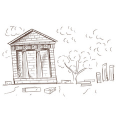 Ancient Rome Architecture Greece Sketch Temple