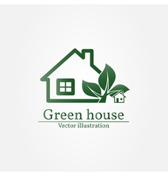 Green House Logo Eco House House Hous