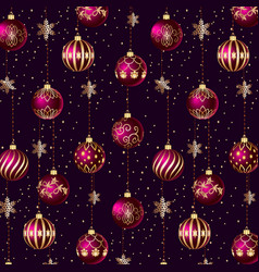 Pattern With Bright Christmas Balls