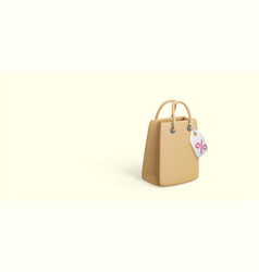 Sale Promotion Banner 3d Paper Bag With Price Tag