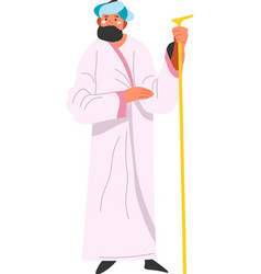 Sheikh Arabic Character In Traditional Clothes