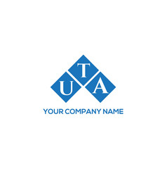 Uta Letter Logo Design On White Background