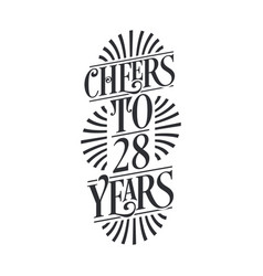 28 Years Vintage Birthday Celebration Cheers