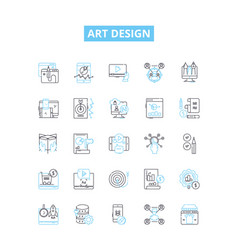 Art Design Line Icons Set Graphic Craft