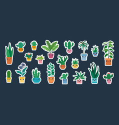 Stickers With Indoor Plants