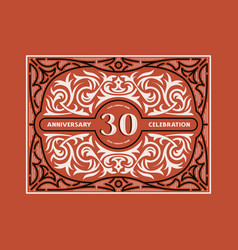 30 Years Anniversary Celebration Card