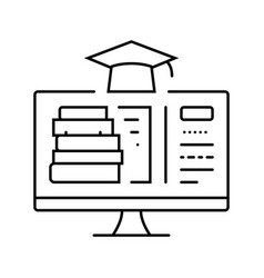 E Learning College Teacher Line Icon