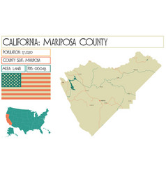 Large And Detailed Map Of Mariposa County