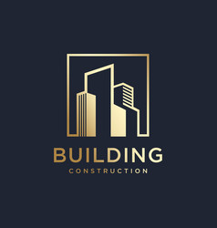 Cool Modern Construction Logo Design Template