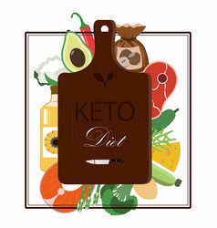 Cutting Board And A Set Products For Keto