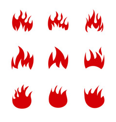 Set Of Fire Icons