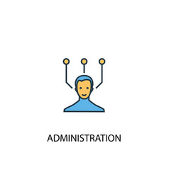 Administration Concept 2 Colored Line Icon Simple