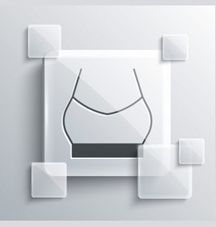 Grey Female Crop Top Icon Isolated