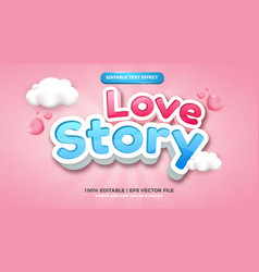 Love Story Editable Text Effect 3d Comic Cartoon