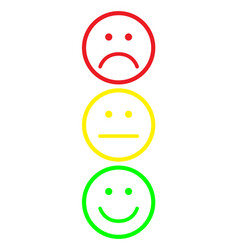 Happy and sad face icons Royalty Free Vector Image