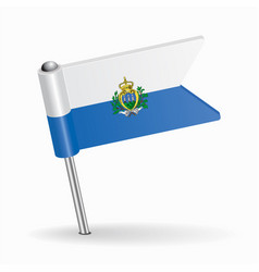 San Marino Flag Map Pointer Layout