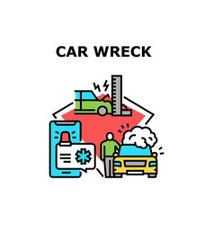 Car Wreck Crash Concept Color