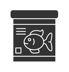 Fish Food Jar Glyph Icon