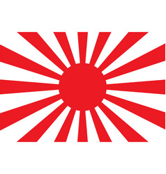 Japanese Imperial Flag Isolated Design Abstract