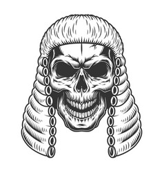 Skull In The Judge Wig