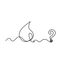 Abstract Drop With Question Mark As Line Drawing